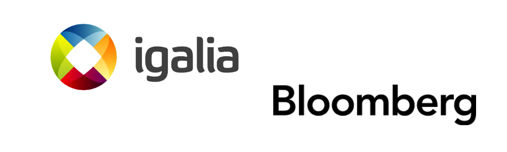Logos de Igalia y Bloomberg